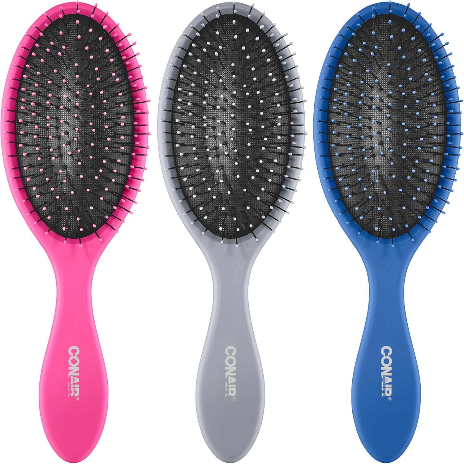 Conair Detangling Cushion Brush Set, 3Pc (Colors May Vary) image number 2