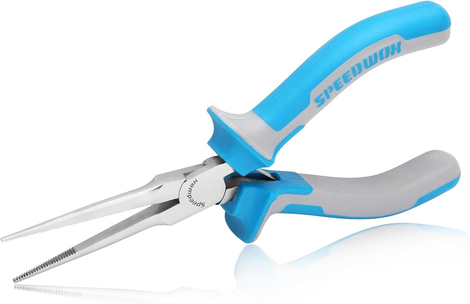 SPEEDWOX Fine Tips Needle Nose Pliers for Jewelry Making Long Nose Fishing Pliers with Serrated Jaw Thin Needle Nose Pliers Long Needle Nose Pliers for Wire Looping Bending Beading image number 6