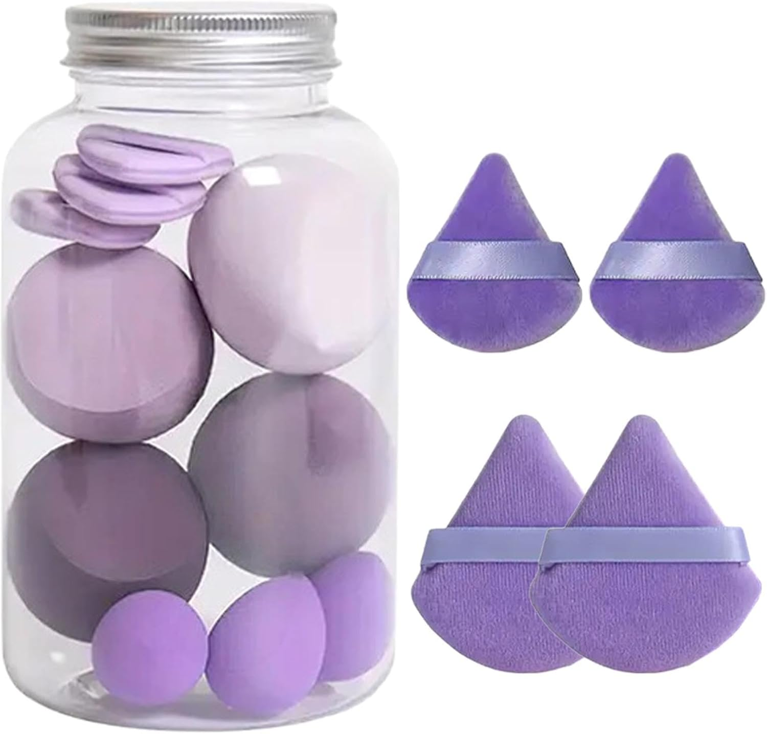 Makeup Sponge Set, Foundation Blending Makeup Blender, Makeup Sponges Blender Set, Beauty Sponge Foundation Blending Blender, Multi-Colored Makeup Sponges, Dry & Wet for Liquid Creams 14 Series image number 2