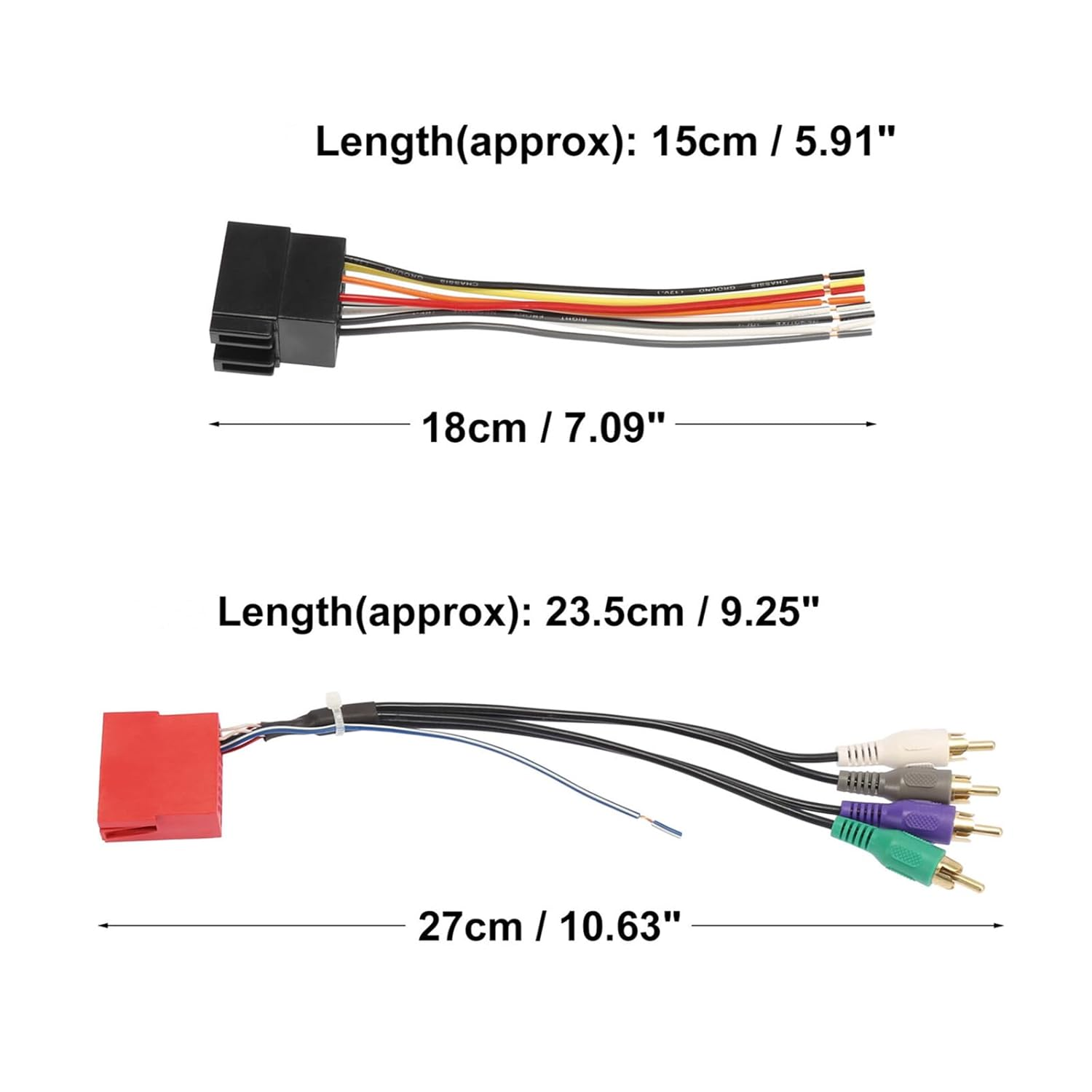 70-1787 Car Stereo Radio Wiring Harness Amplifier Integration Wire Adapter Plug for Audi Porsche, for Volkswagen Install Aftermarket Radio CD Player Receiver Connector image number 4