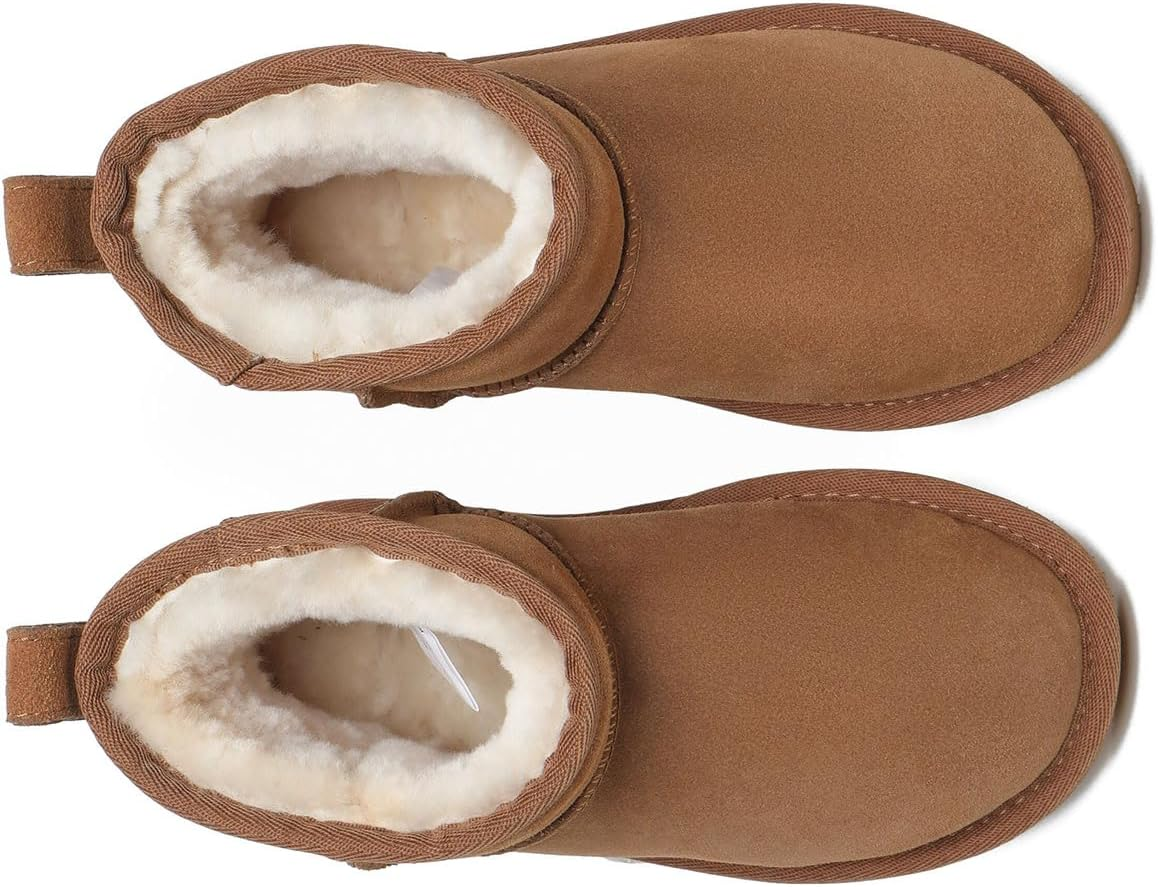 AS UGG Kids Boots Sheepskin Wool Suede Upper Water Resistant Mini Boots Noel image number 5