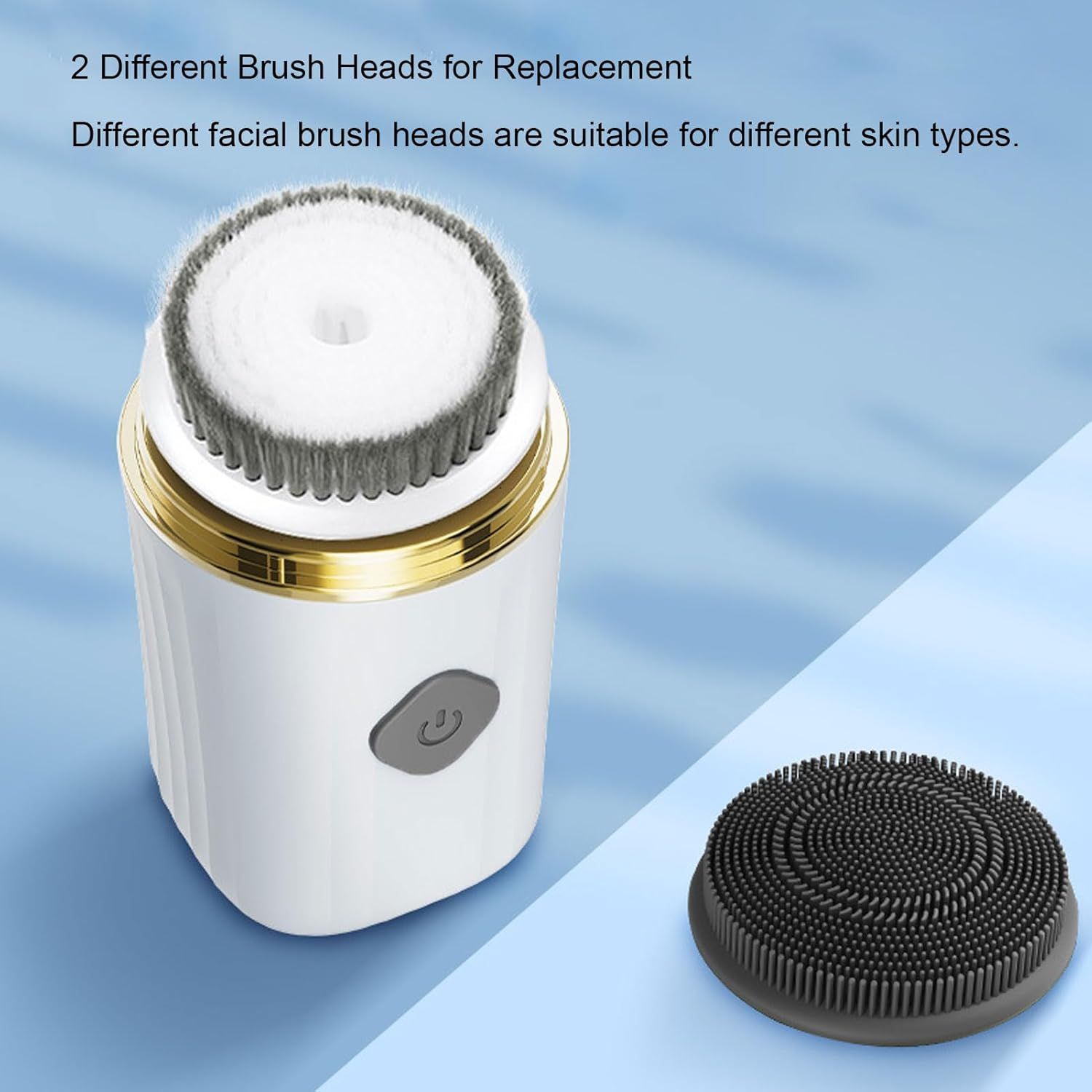 Sorandy Rotating Silicone Face Scrubber, Electric Face Cleansing Brush with Replaceable Brush Heads, Portable Skin Deep Cleaning Exfoliation Machine for Men & Women (English Manual) image number 4
