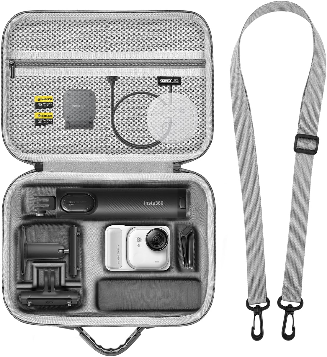 Coyktonty Carrying Case for Insta360 Go Ultra Waterproof Portable Storge Shoulder Bag Travel Case,Waterproof Large Capacity Design image number 4