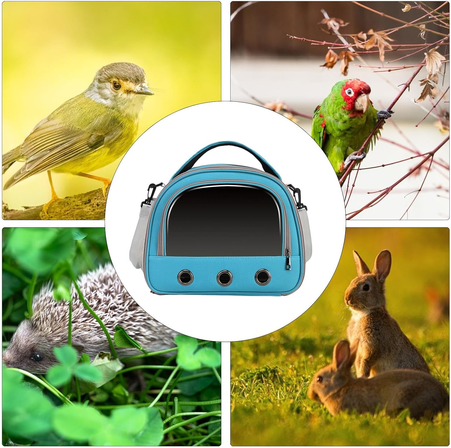 Bird Outing Bag,Lightweight Backpack for Parrot | Foldable & Handheld Breathable Shoulder Bag for Parrot, Hamster, Pigeon & Small Pets image number 1