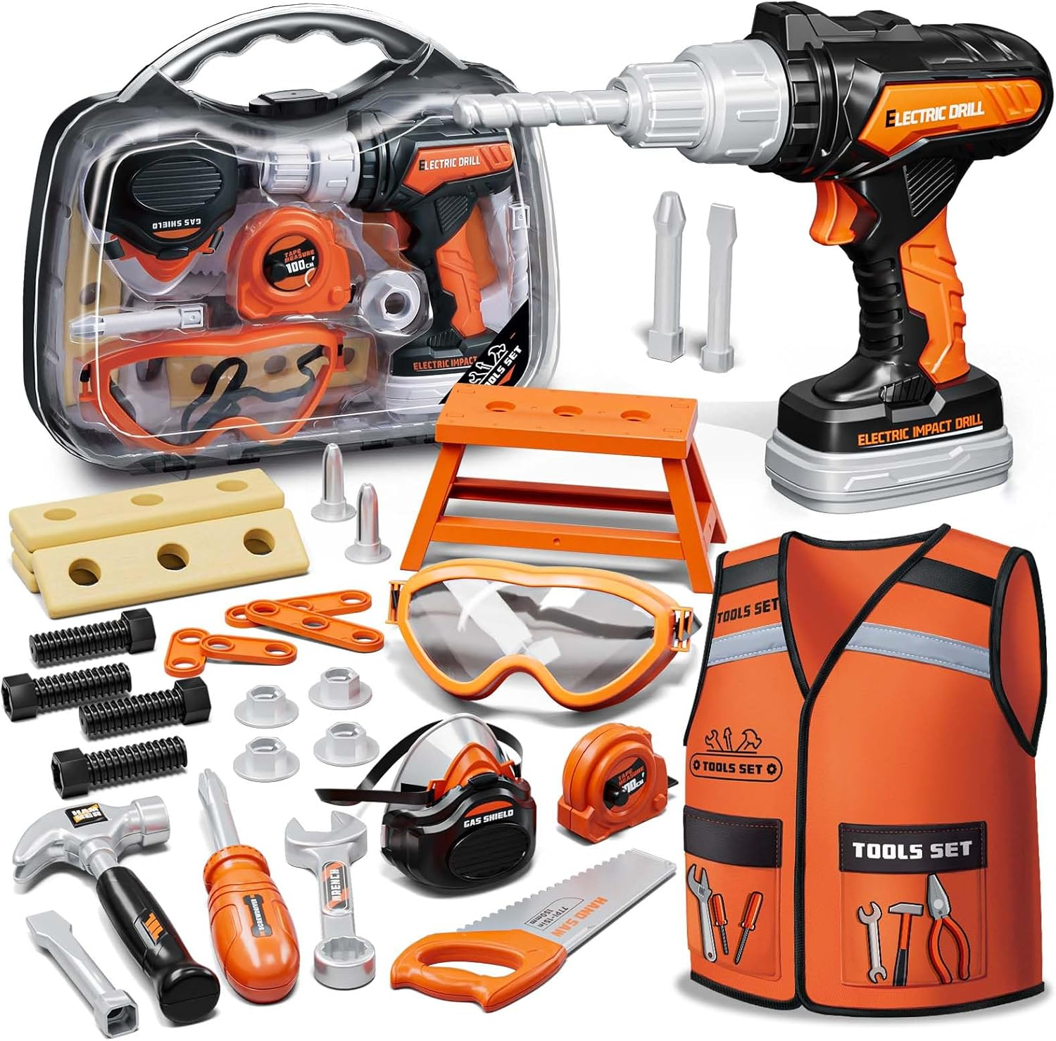 Kidbloom Kids Tool Set, Kids Toys Boys with Drill, Toys for Boys Gifts