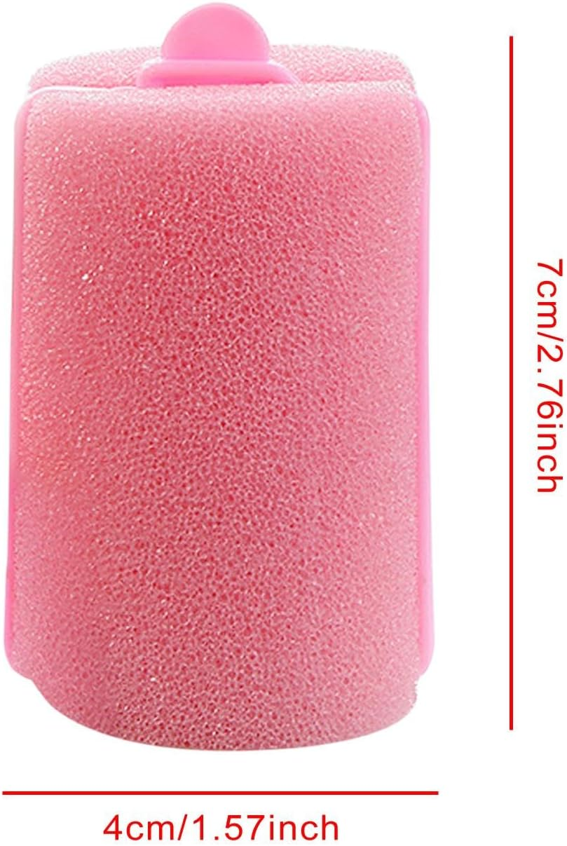 Harayaa 6 Pieces Soft Foam Hair Styling Curlers, Large Size Hairdressing Curlers, 40 Mm Sponge Hair Styling Rollers image number 1