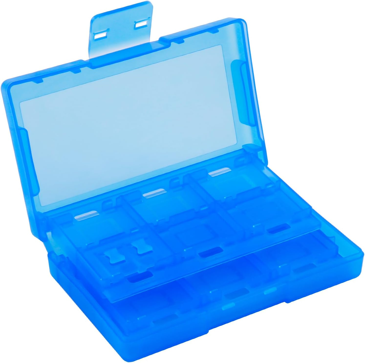 24-Slot Card Case for Switch Game, Blue Portable Fold Game Card Holder with 24 Game Card Slots and 24 Micro SD Card Slots, Game Card Compatible with Lite/Oled/Ns Switch, Gifts for Game Lovers