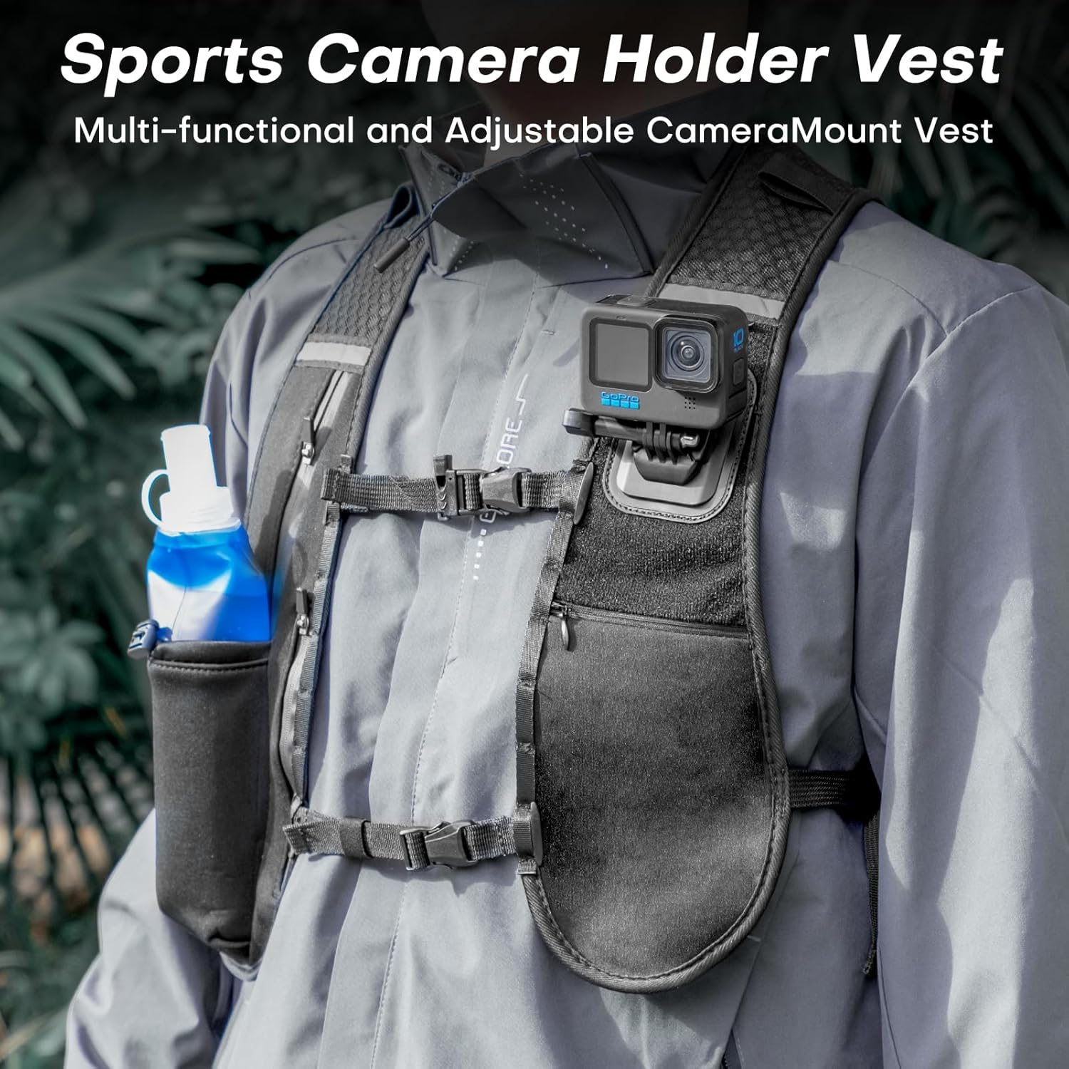 REYGEAK Running Hydration Vest Backpack with Magnetic Backpack Shoulder Strap Mount