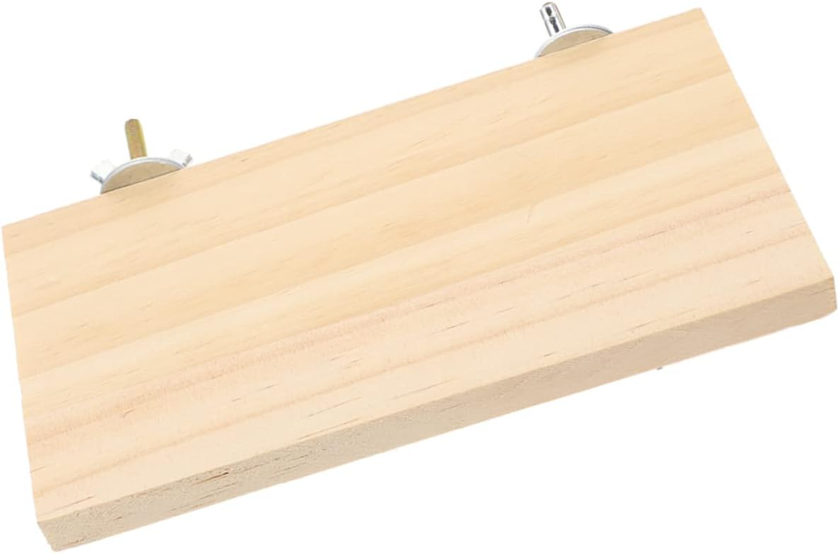 ERINGOGO Bird Perch Platform Flat Wooden Parrot Playground Durable Cockatiel Accessory for Bird Cage Natural Wood Design for Exercise Balance Improvement