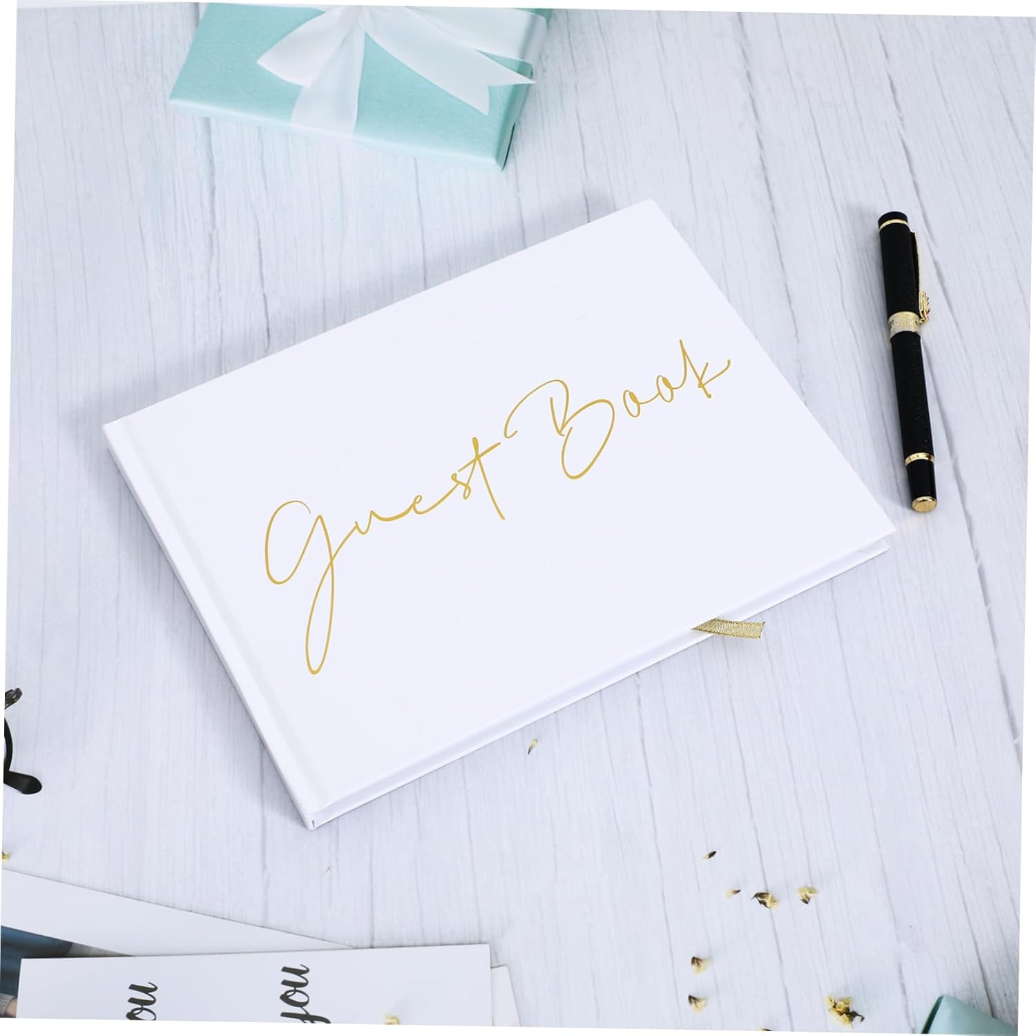 PRETYZOOM Wedding Guest Book Album Elegant Foil Design for Special Events Material for Weddings Birthdays and Home Gatherings Cherished Memories Captured