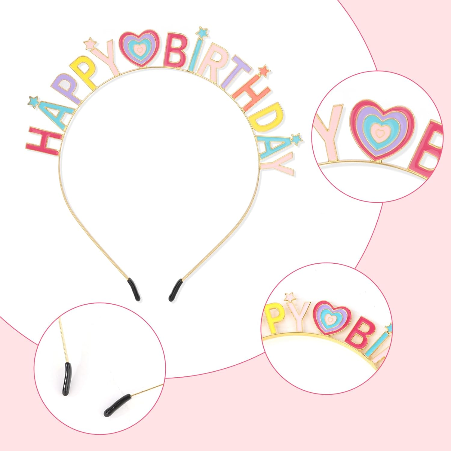 Srotmirw Hair Rings for Women, 1 Piece Birthday Headband for Girls, Hair Accessories image number 1