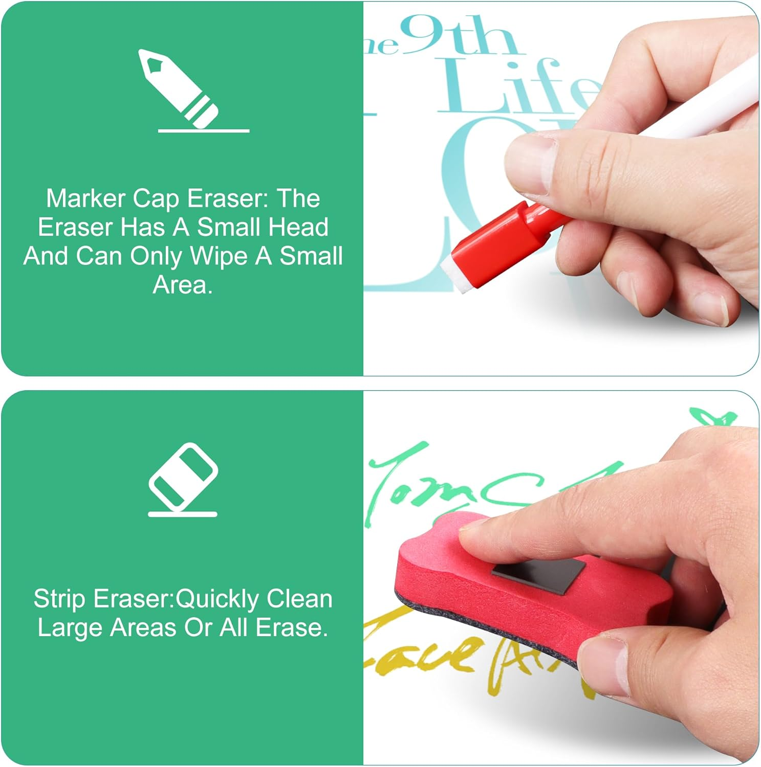 JUNART Acrylic Magnetic Fridge Calendar for Efficient Life Planning, Reusable Planner Includes 6 Markers,4 Magnetic Holders - 21X29 Monthly Fridge Planner image number 5