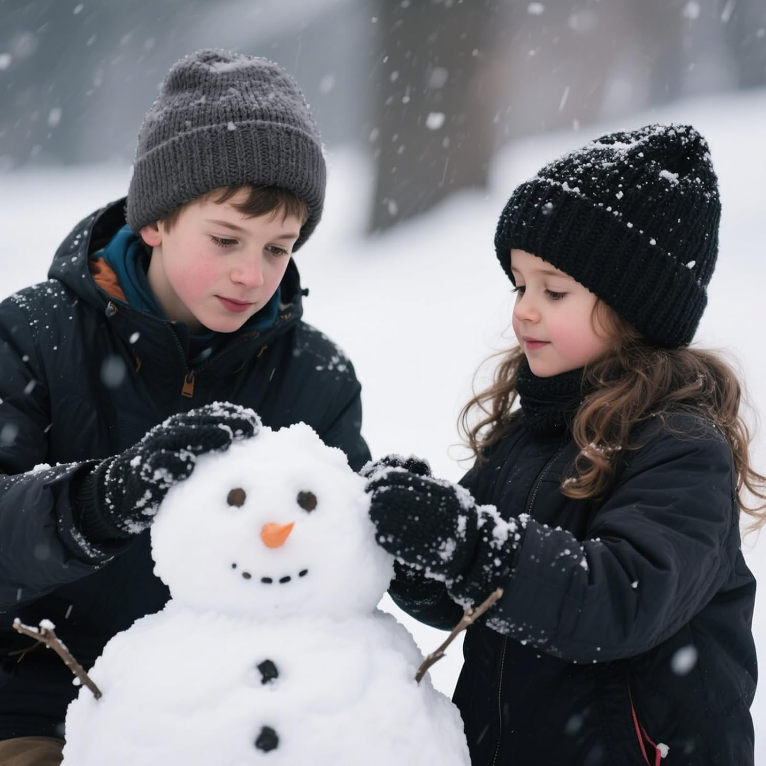 Fiohiros 2 Pack Kids Beanie, Baby Toddler Beanie, Warm Soft Stretchy Unisex Knit Winter Hat for Boys, Girls 3-17 Years - 2 Pack Black+Grey image number 3