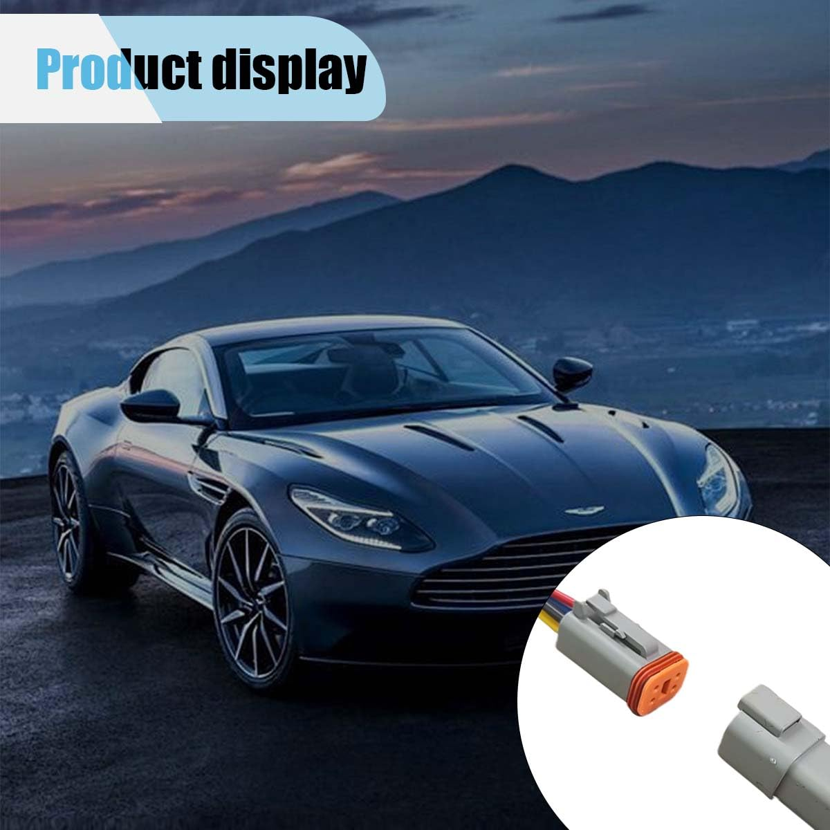 4 Pin Deutsch Car Waterproof Electrical Connector with 17AWG Cable Wire, 4 Way Automotive Male and Female Plug Wiring Harness, 4 Wire DT Pigtail for Cars, Boats, Trucks image number 6