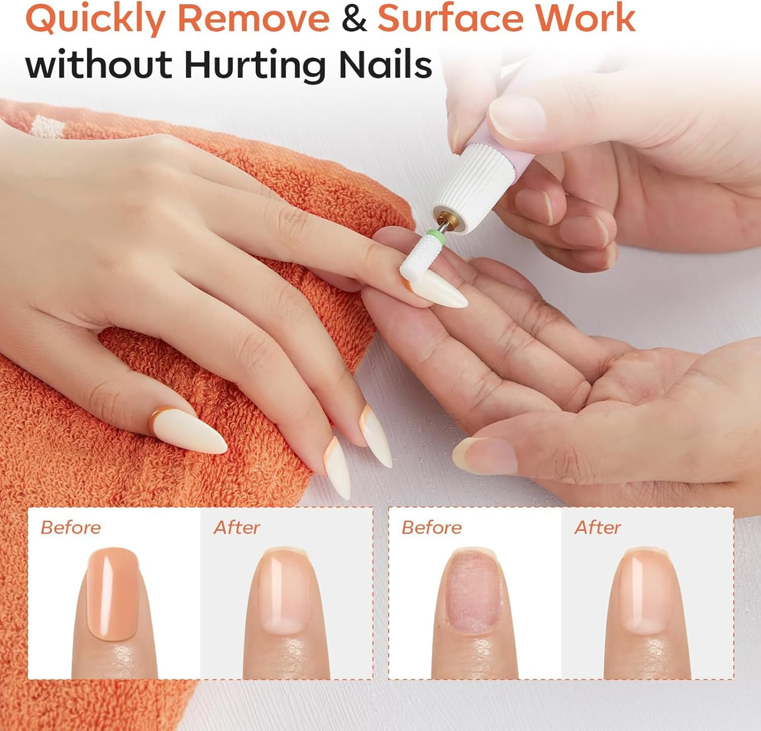 YUENTOEN 21Pcs Nail Drill Bits Set, Cuticle Efile Nail Drill Bits, Nail File Drill Bit, Polishing Ceramic Nail Drill Bits, Carbide Remover Bits for Manicure Pedicure, Home Salon image number 5