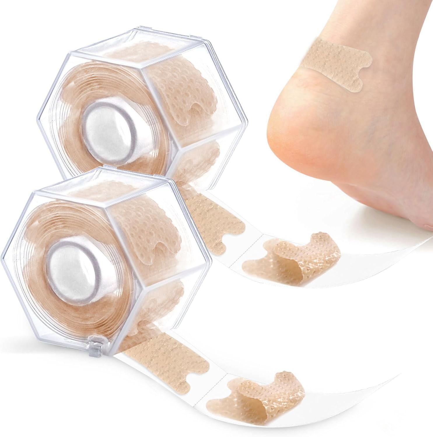 120 Pack Blister Bandages for Feet, Blister Prevention Pads for Heel Toe Finger, Waterproof Invisible Heel Protector Cushion Tape, Care Travel Essentials, Clear