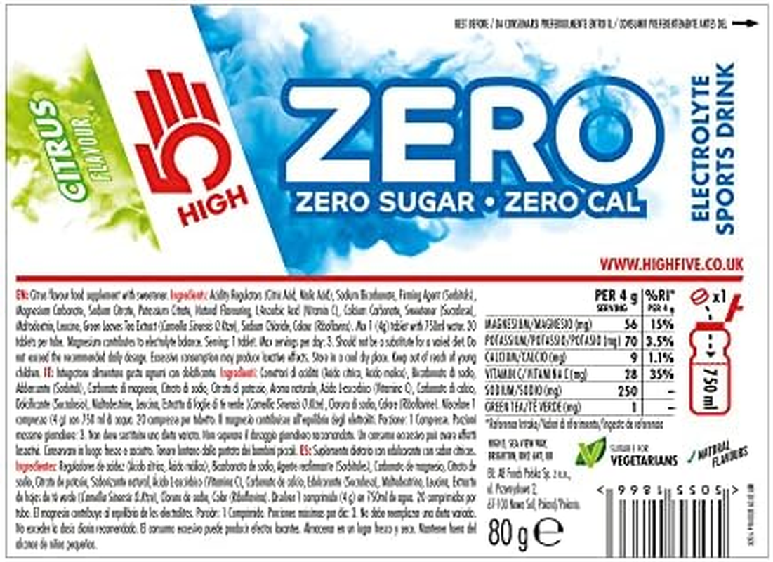 HIGH5 Zero 8X20 Tabs Citrus image number 2