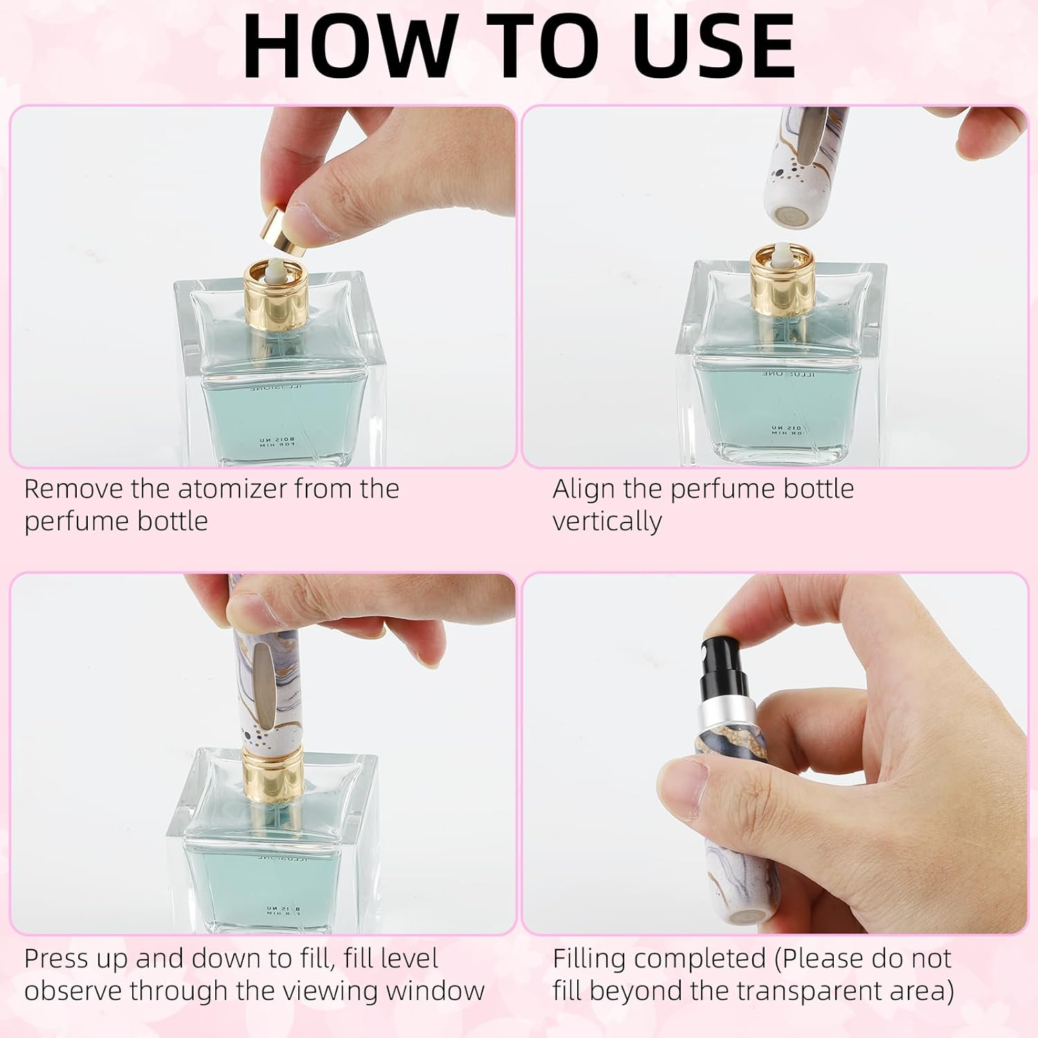 BRITIVIVE Perfume Atomiser Refillable Perfume Travel Bottle Travel Perfume Atomiser Refillable Perfume Bottle for Air Travel Holiday Camping Business (5 Ml)