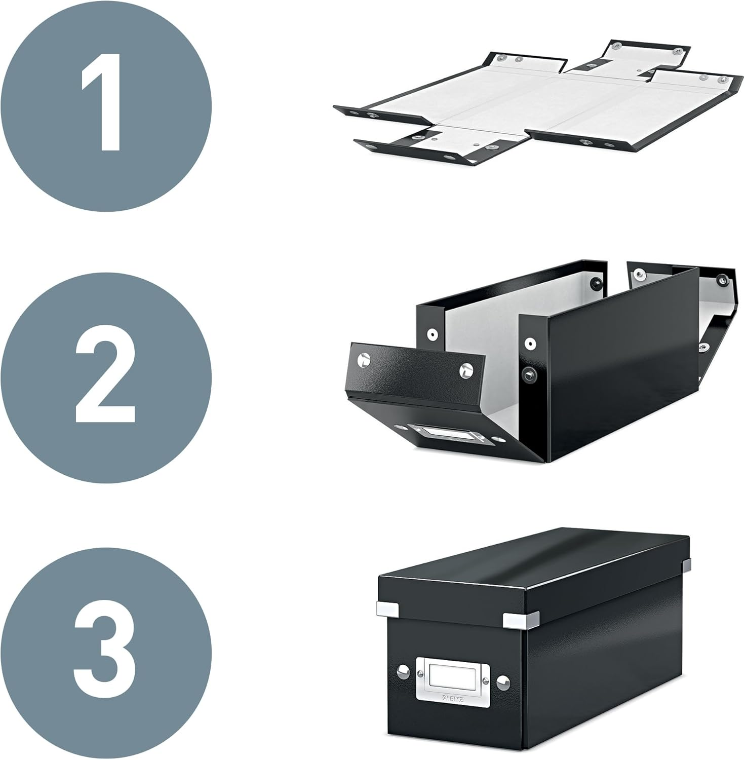 Leitz A5 Storage Box, Click and Store Range 60430036 - Small, Blue image number 2