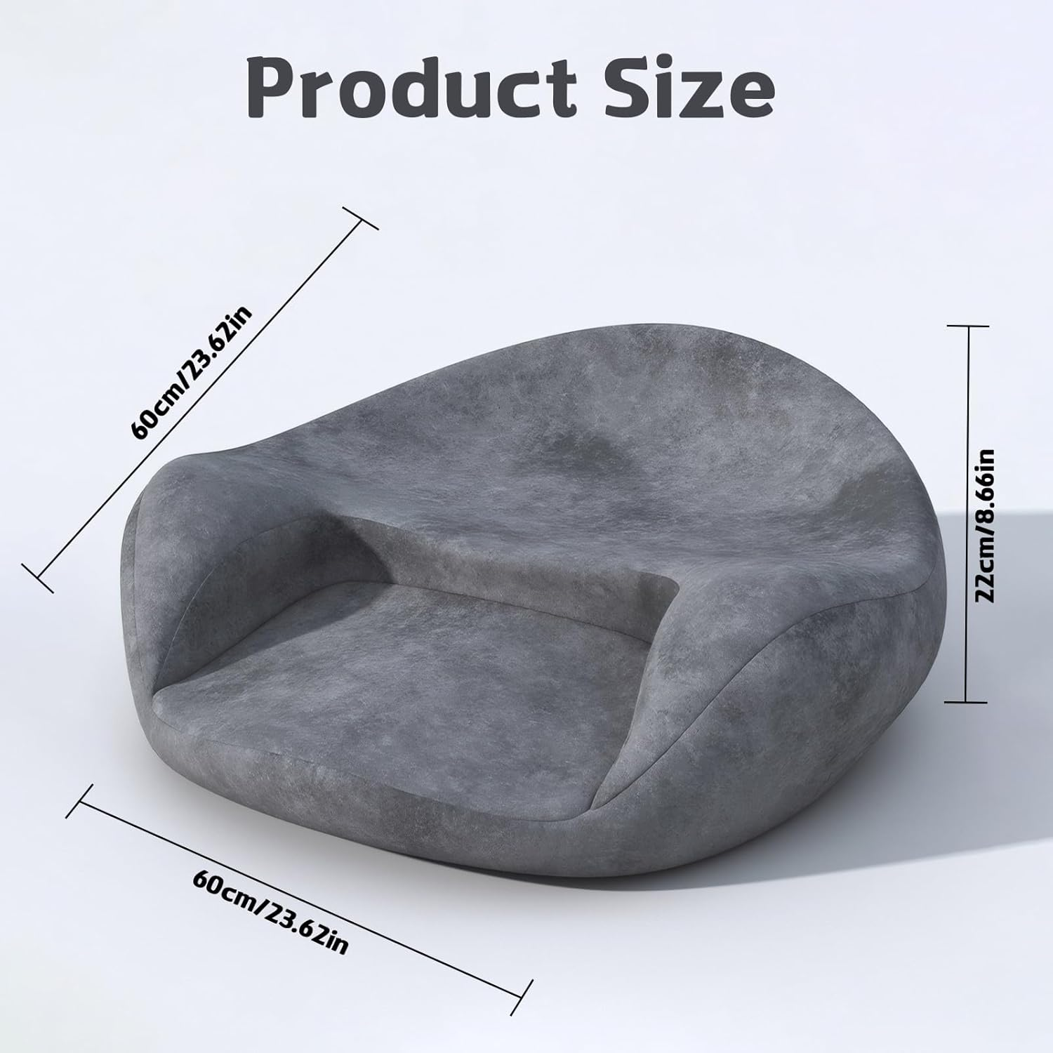 KAIGITE Meditation Cushion, Comfortable Floor Pillow, Ergonomic Memory Foam Filled Cushion for Meditation Relaxation Floor Sofa Window Seat (Starry Sky Grey)