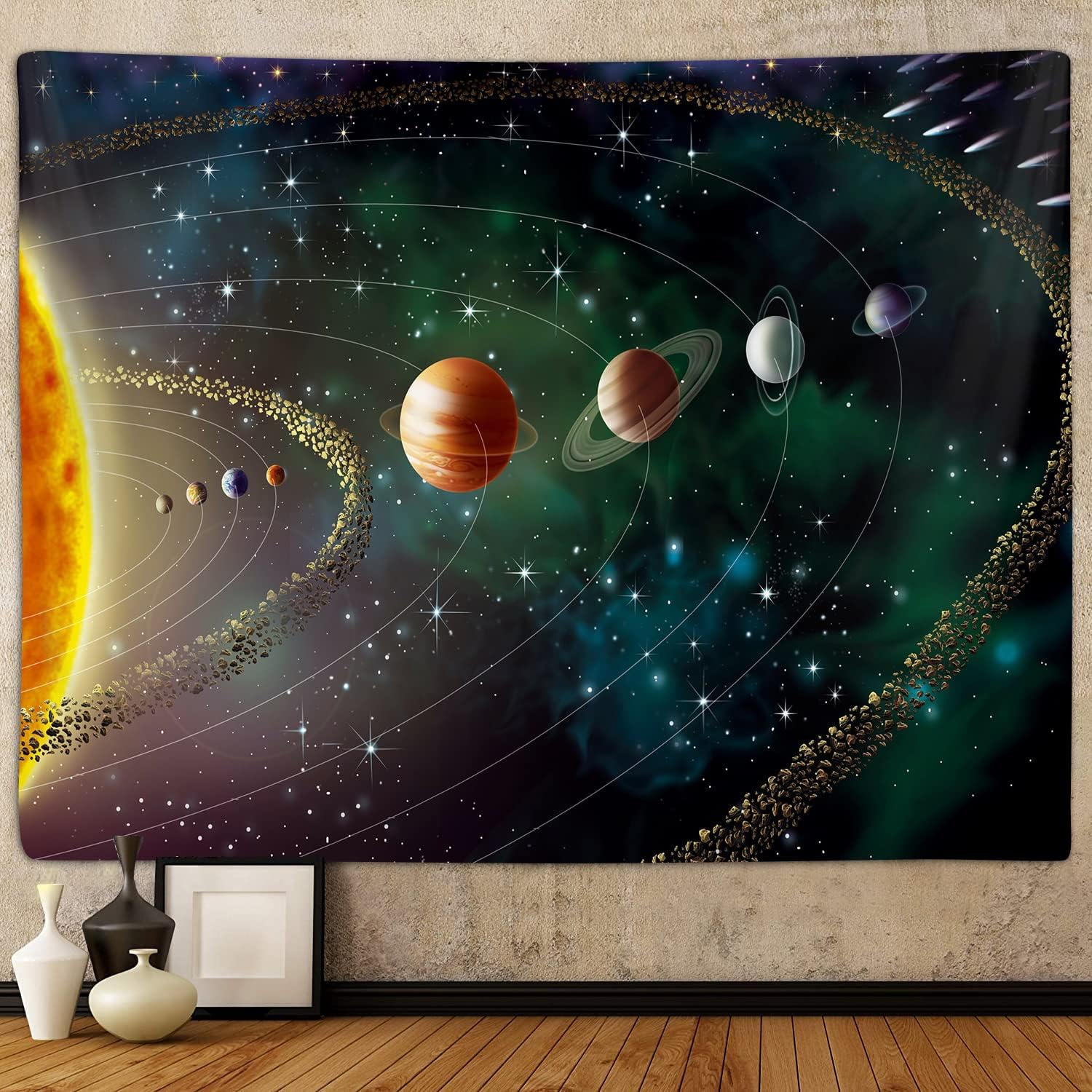 Classroom Tapestry for Science Lab Backdrop Decorations, Math Science Theme Table Cloth Tapestries Wall Hanging for Bedroom College Dorm Living Room School Decor 80X60", Education Poster Blanket