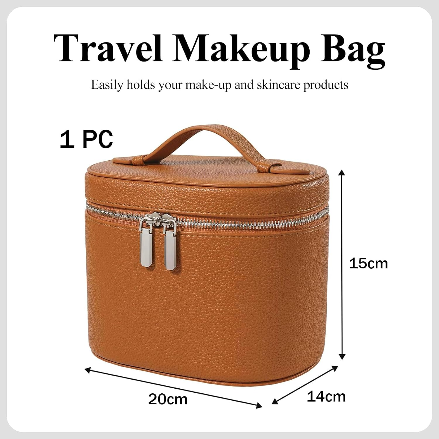 Xanthelle Large Ladies Toiletry Bag, Portable Cosmetic Case & Beauty Case, Makeup Bag with Divider, Organiser Toiletry & Cosmetic Bag for Travel