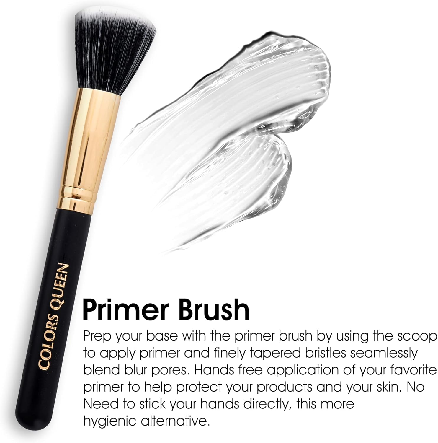 Colors Queen Soft Bristle Primer Brush for Professional Makeup, Smooth Application Makeup Brush, Primer Blending Brush for Face Makeup (Primer Brush) - Blusher Brush image number 3