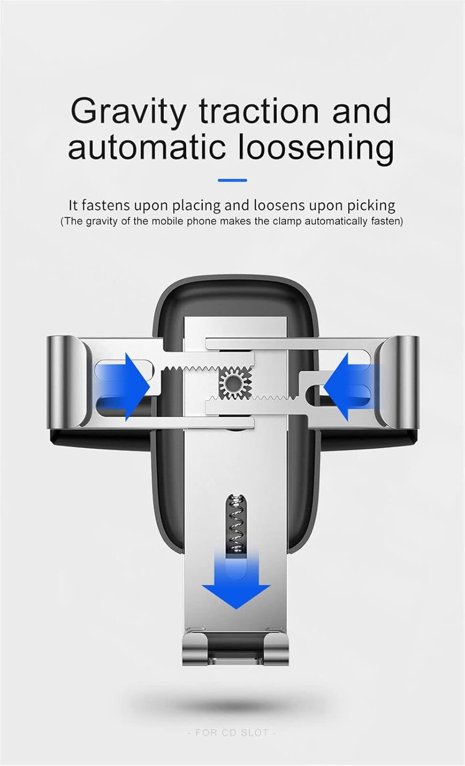 360&deg; Universal Car Phone Gravity Mount (CD Slot, Black) image number 2