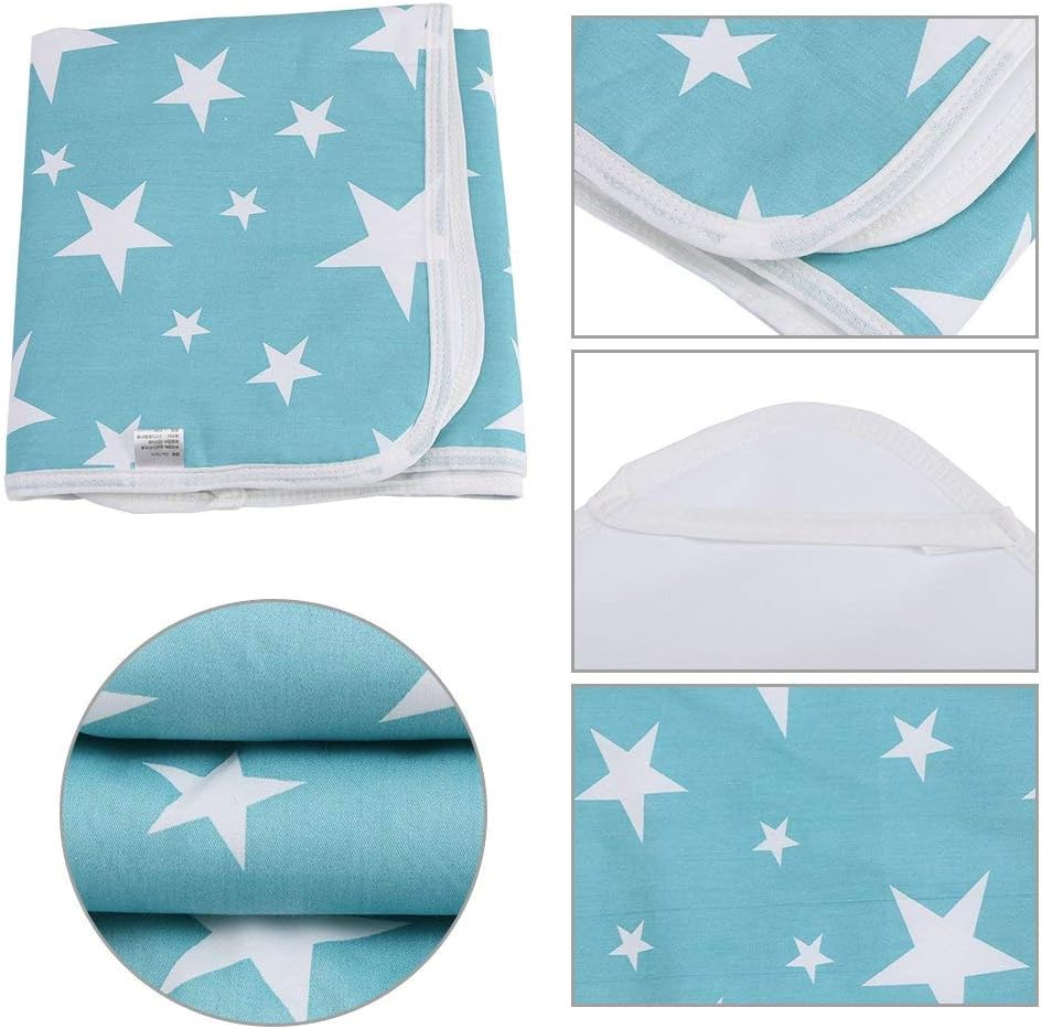 Ultra-Soft Large Washable Baby Changing Pad Mats Baby Cotton Urine Mat Diaper Nappy Bedding Changing Cover Pad Disposable Sanitary Baby Infant Toddler Diaper Liners Covers(#A Blue Paradise)