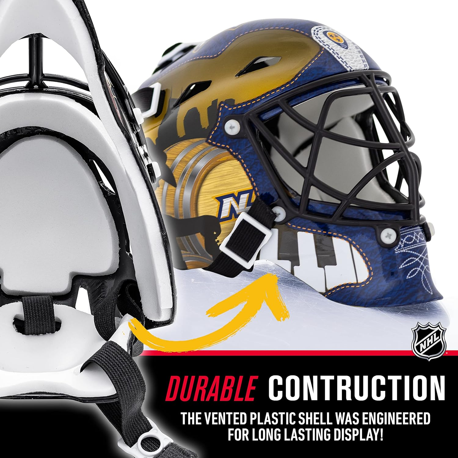 NHL Franklin Sports League Logo Nashville Predators Mini Goalie Mask image number 5