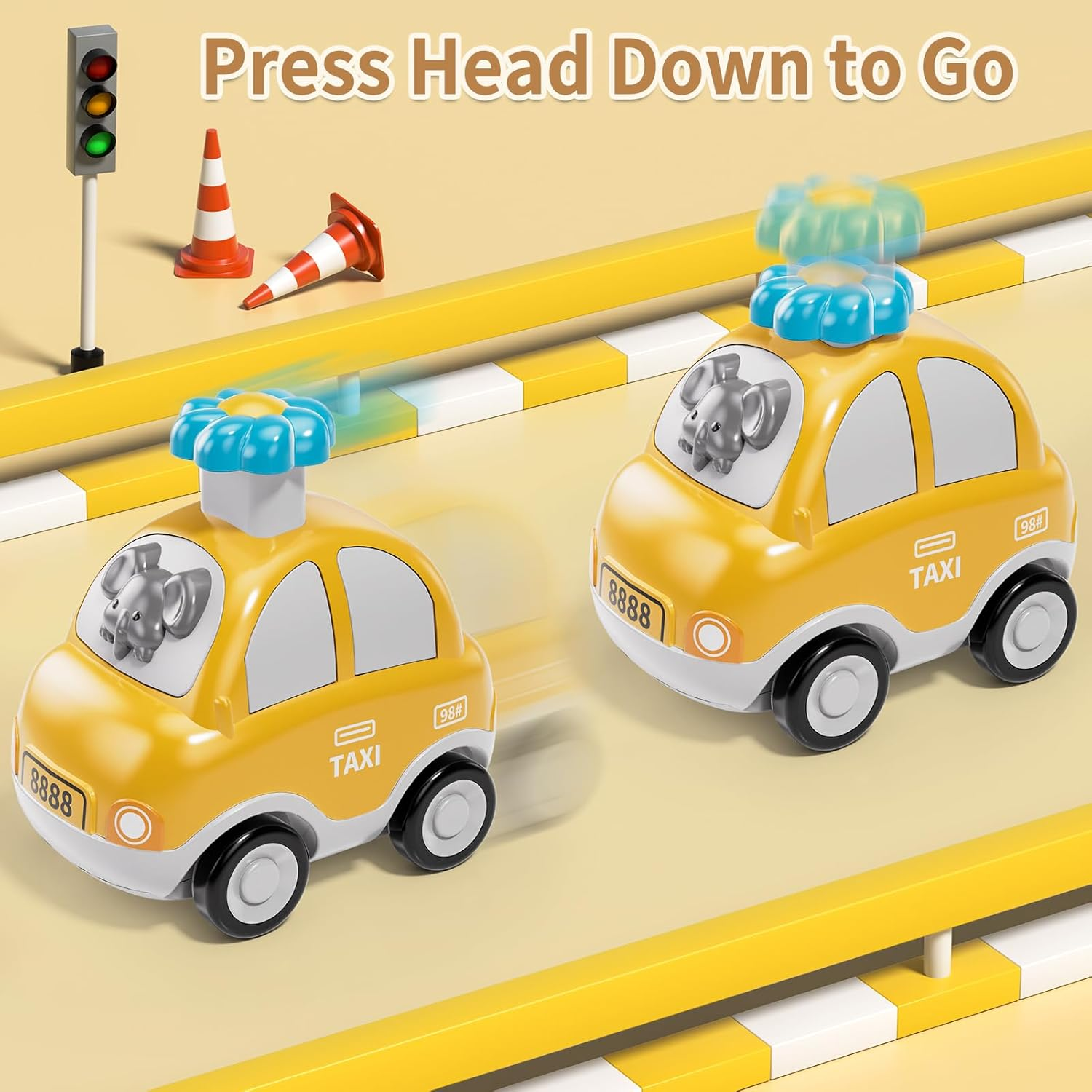 Baby Toy Cars for Toddler 1-3, 4PCS Push Cars Toys for 1 2 3 Years Old Toddlers Babies, Toddler Baby Toy Cars 1 2 3 Years Old Boys Birthday Gifts image number 5