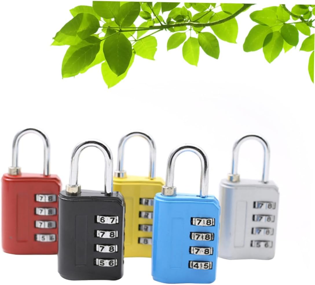 Outanaya 5Pcs Digit Alloy Combination Padlocks for Luggage Suitcase Backpack Cabinet Multi-Purpose Password Locks for Travel and Storage Security image number 2