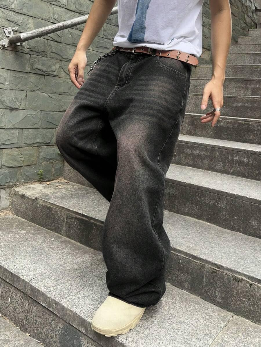 Boy Skinny Jeans Fit Ripped Destroyed Distressed Stretch Slim Jeans Pants image number 7