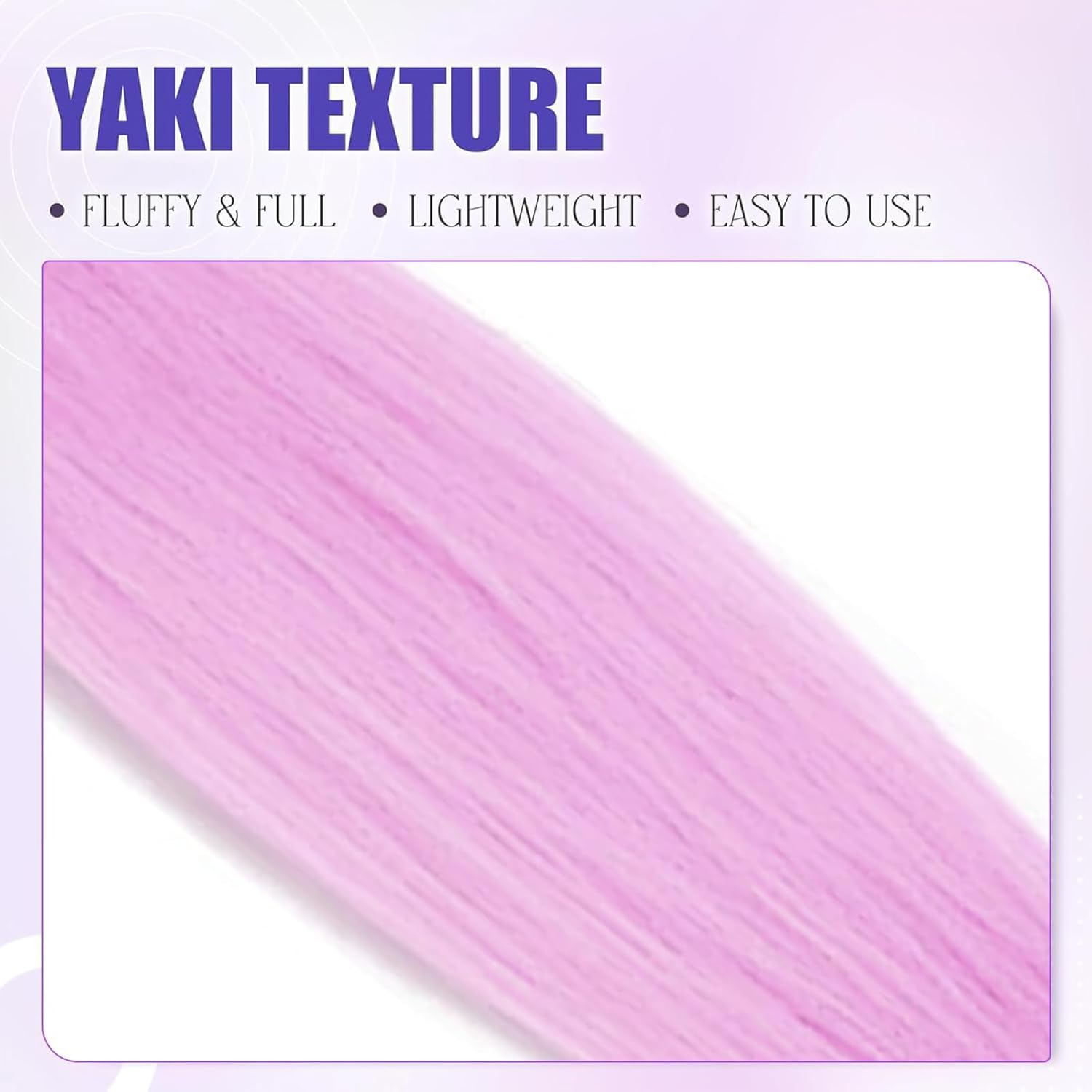 2 PCS Purple Hair Extensions, Purple Braiding Hair, Lightweight Synthetic Hair for Cosplay, Halloween and Themed Parties, Long Purple Hair for Creative Styling image number 1