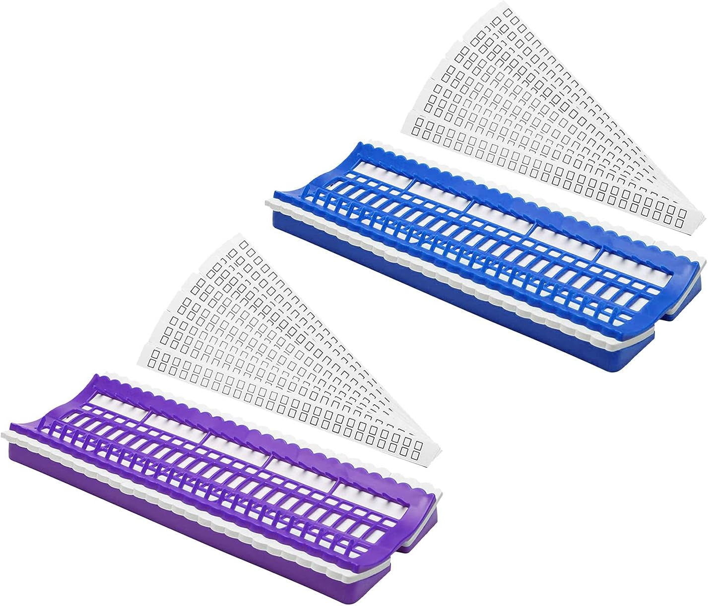 TENOL Sturdy Embroidery Floss Organizer with 50 Positions, Stitch Holder, Embroidery Threads Organiser Sorting Board with Sheets , Purple image number 4