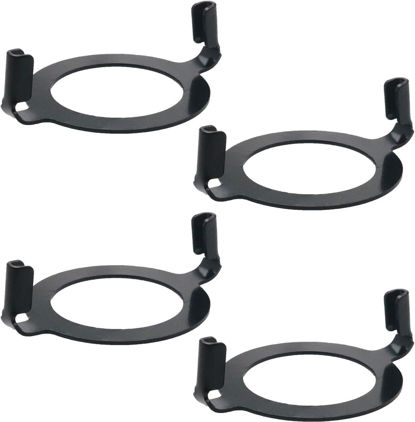 4PCS 1.65 Inches Socket Lamp Harp Saddle Base, Lampshade Holder Non-Slip Collar Ring Adapter for E27 Threaded Base, Black image number 1