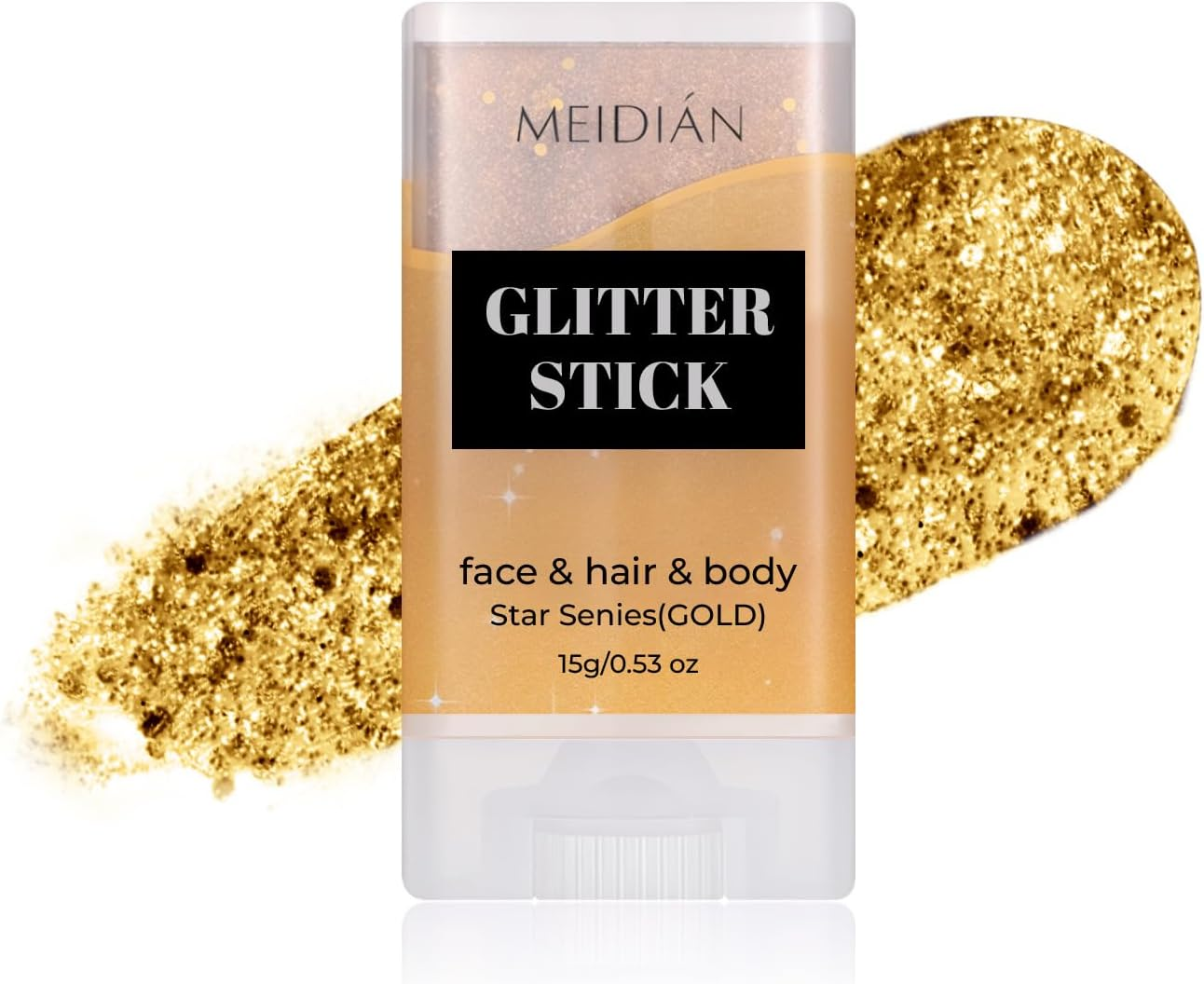 YBUETE Blue Face Body Glitter Stick,Face Chunky Glitter Gel for Singer Concert Outfit Rave Festival Accessories for Women,Glitter Nail Sequins Iridescent Flakes for Festival Rave Halloween Makeup