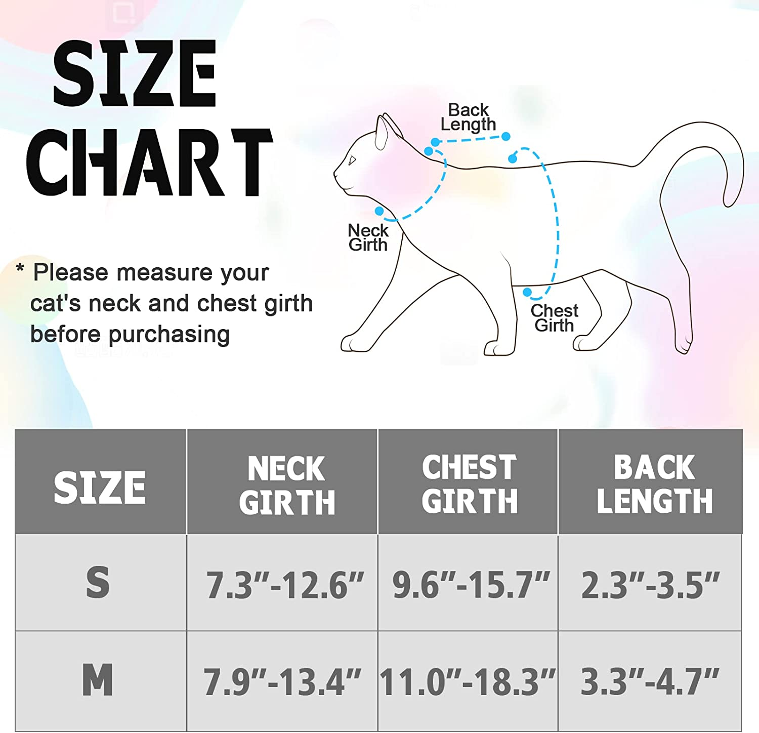 Supet Cat Harness and Leash Escape Proof, Adjustable Breathable Vest with Reflective Trim for Large Small Cats Kittens Puppies