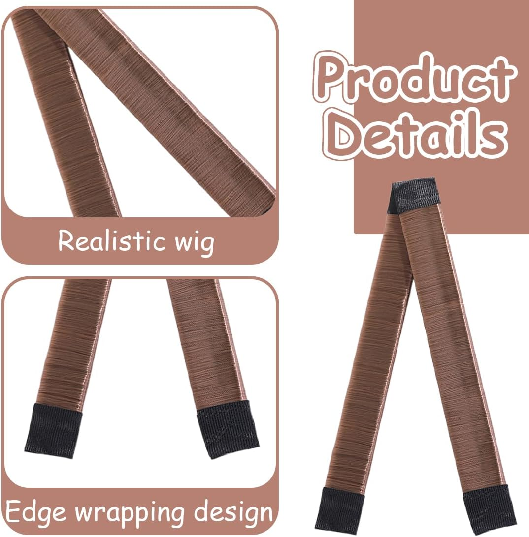 Pack of 3 Magic Hair Buns, Braiding Aid Hair Girls and Women, Doughnut Hair Bun Maker, French Twist Hair Bun Styling Braid Holder Tool, Dark Coffee image number 1