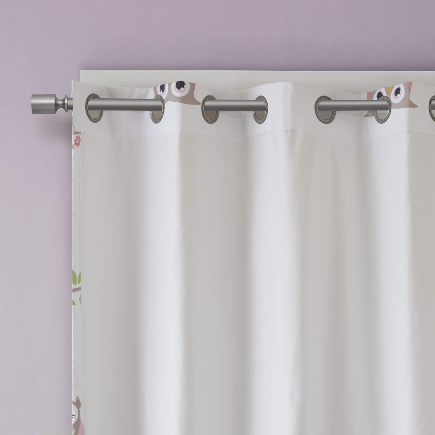 Mi Zone Kids Wise Wendy Blackout Curtain for Bedroom, Casual Grommet Red Window Curtain for Living Room Family Room for Kids, Novelty Valance Black Out, Single Panel, 50X63,Pink image number 3