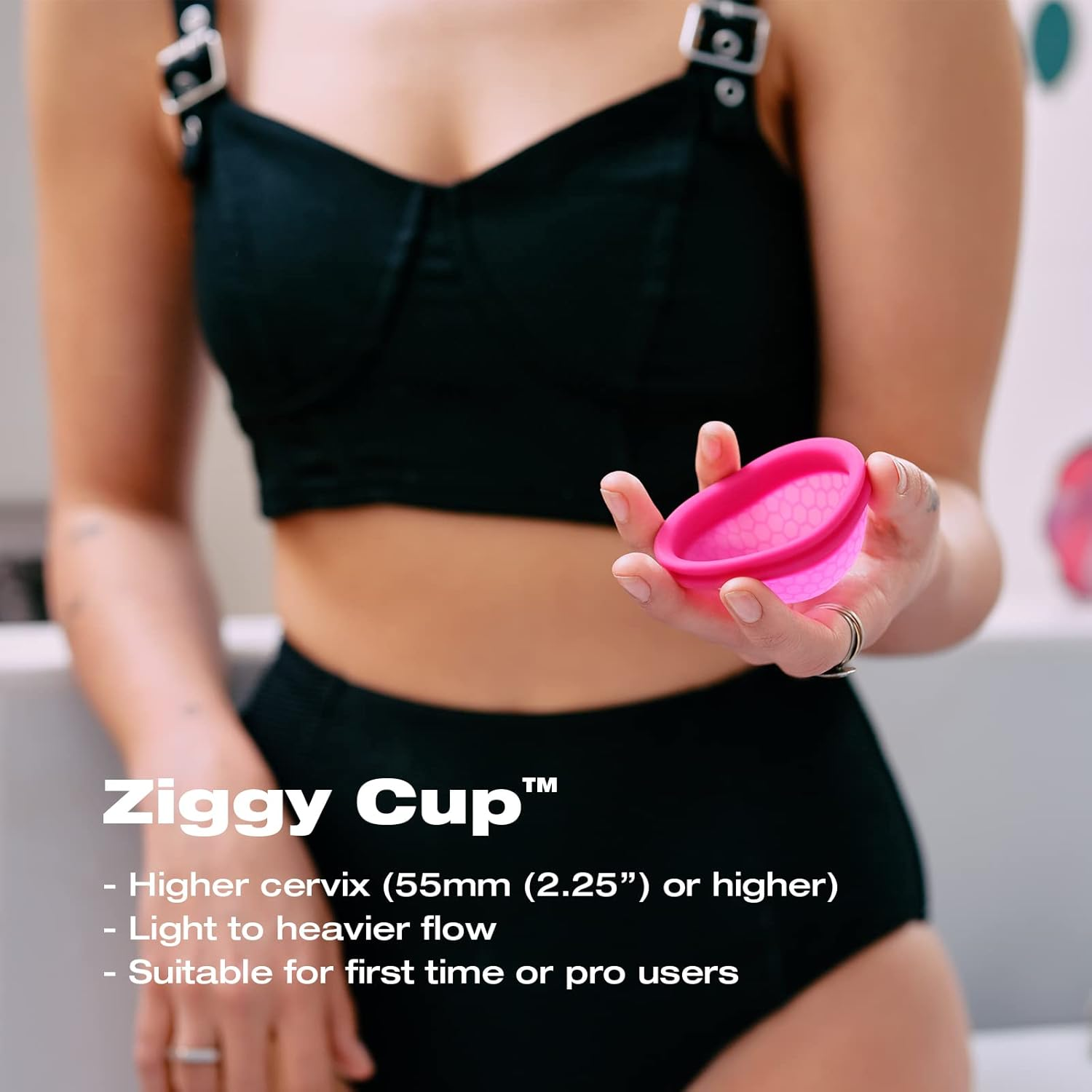 Intimina Ziggy Cup &ndash; Extra-Thin Reusable Menstrual Cup with Flat-Fit Design image number 5
