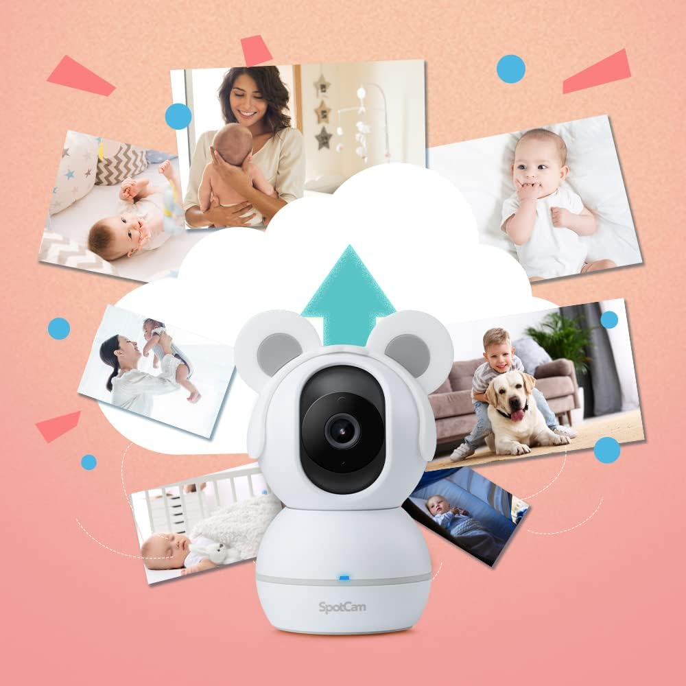 Spotcam Babycam Wireless Security Camera for Baby Monitoring,1080P, Night Vision, Lullabies & White Noise, Two-Way Talk, Motion Sound Alert, Pan/Tilt, Baby Tracking, Free Fulltime Cloud Recording image number 1