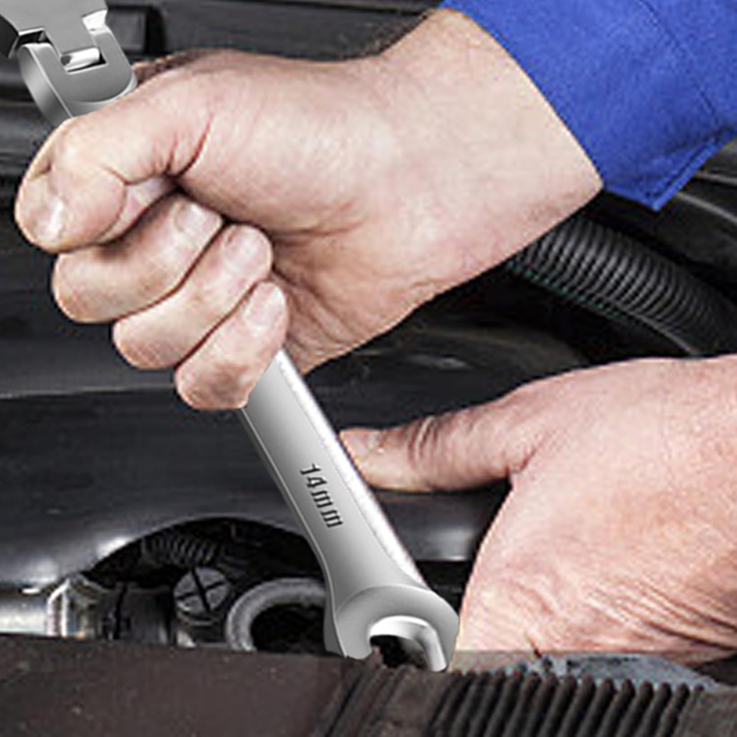 Ratcheting Tube Spanner &ndash; Plum Wrench Set, Duals-End Repair Gear, Oil Hose Opener | Flare Nut Adjustment Tool Kit, Rotating Socket Maintenance Accessory, Garage Mechanic Equipment Use