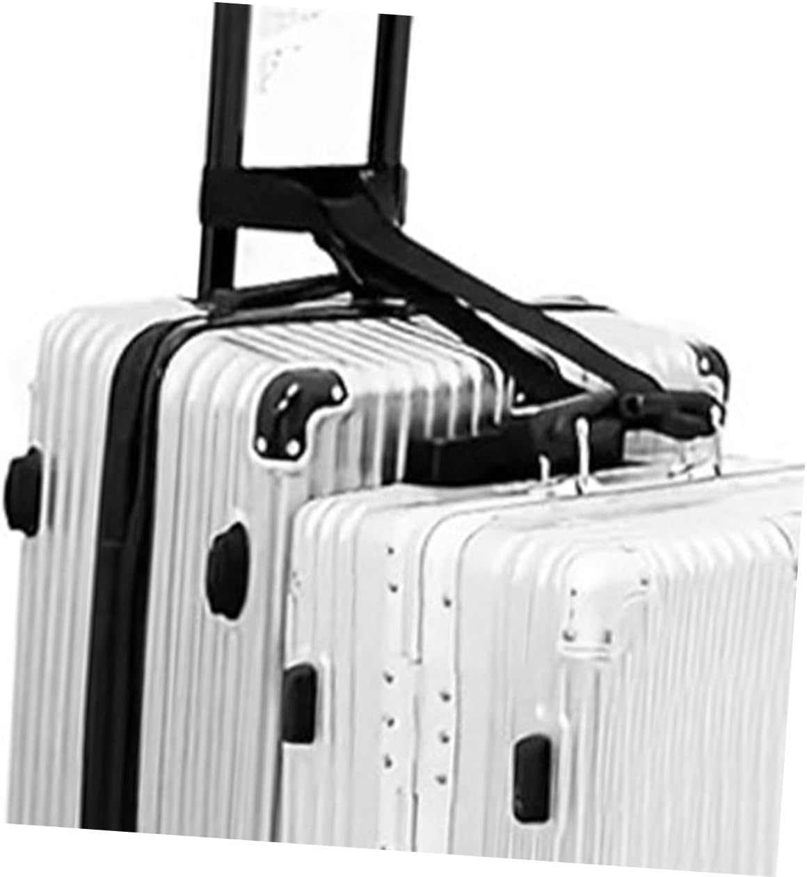 ULDIGI Adjustable Travel Luggage Connecting Straps with Buckle Non-Slip Suitcase Linking Belts for Secure Bag Connection and Easy Identification at Airport Black image number 6