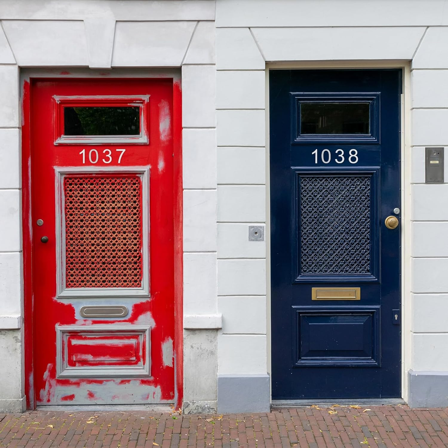 DEWEL Modern House Numbers for outside - Floating Large 8 Inch Silver Address Numbers for House, Door, Farmhouse, Street - Both Floating & Flush Styles - House Number 4 image number 5