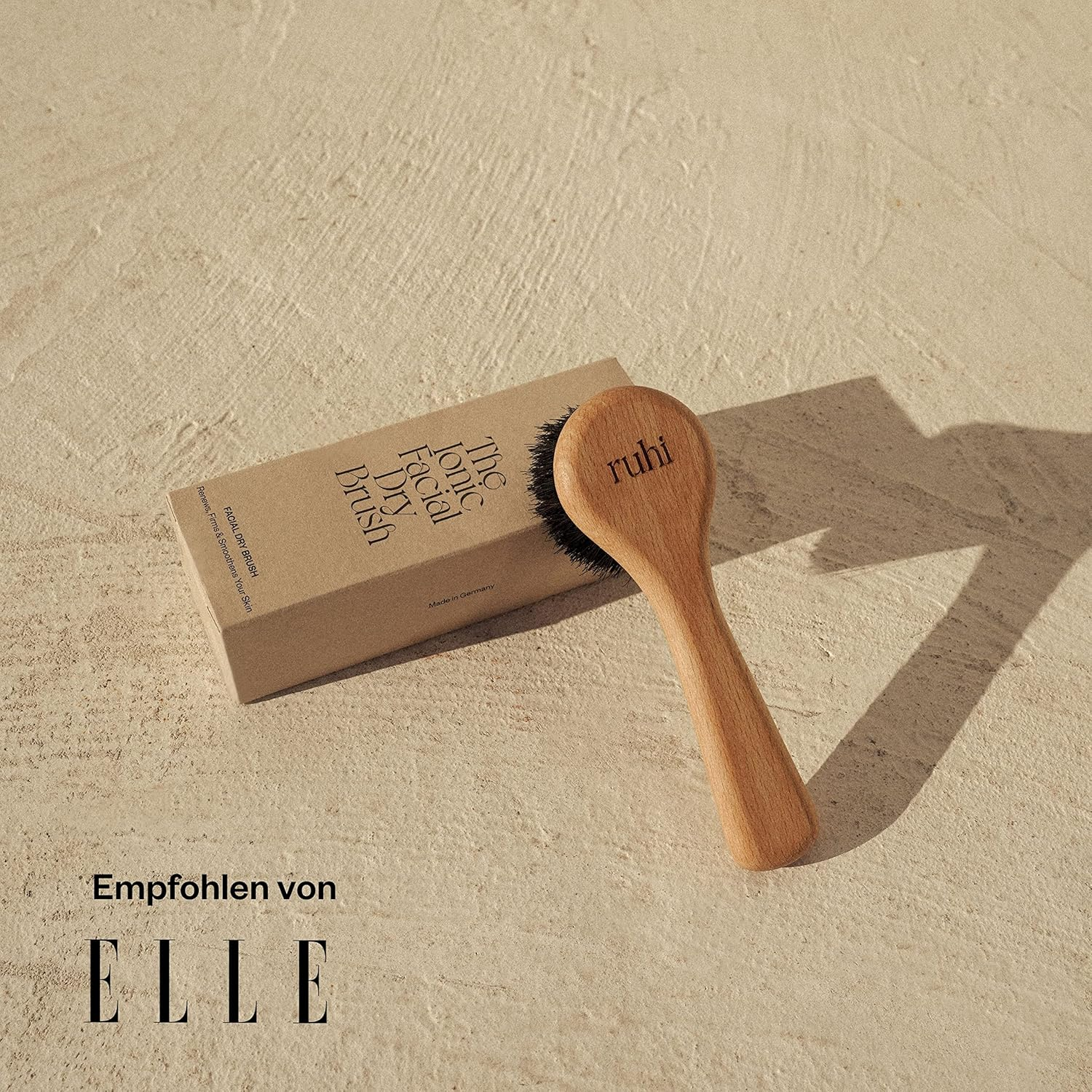 RUHI Monastery Brush Face/Copper Brush/Face Brush Copper Natural Bristles & Plastic Free for Dry Brushing Massage/Made in Germany/Ionic Dry Brush Face/Fsc-Certified Beech Wood image number 6