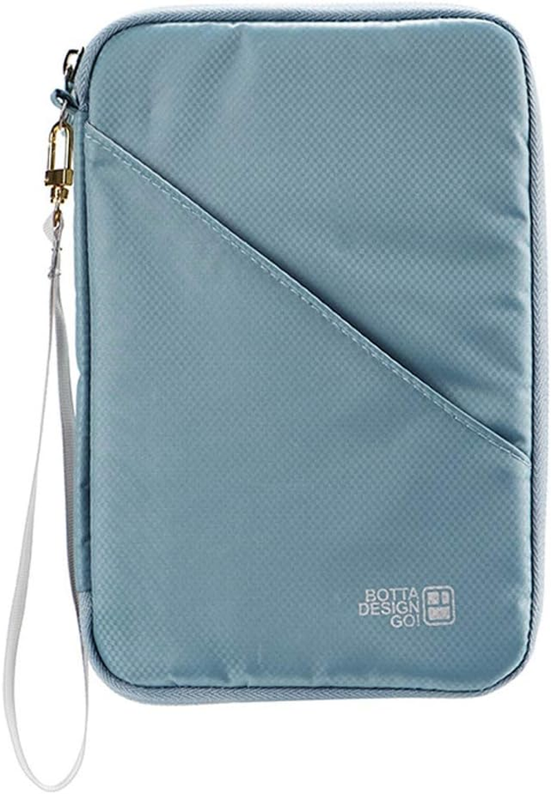 Family Passport Holder Portable RFID Blocking Credit Card Wallet Waterproof Travel Passport Wallet with Hand Strap for Men Women, Document Organizer Bag Fits Phone and Tickets image number 5