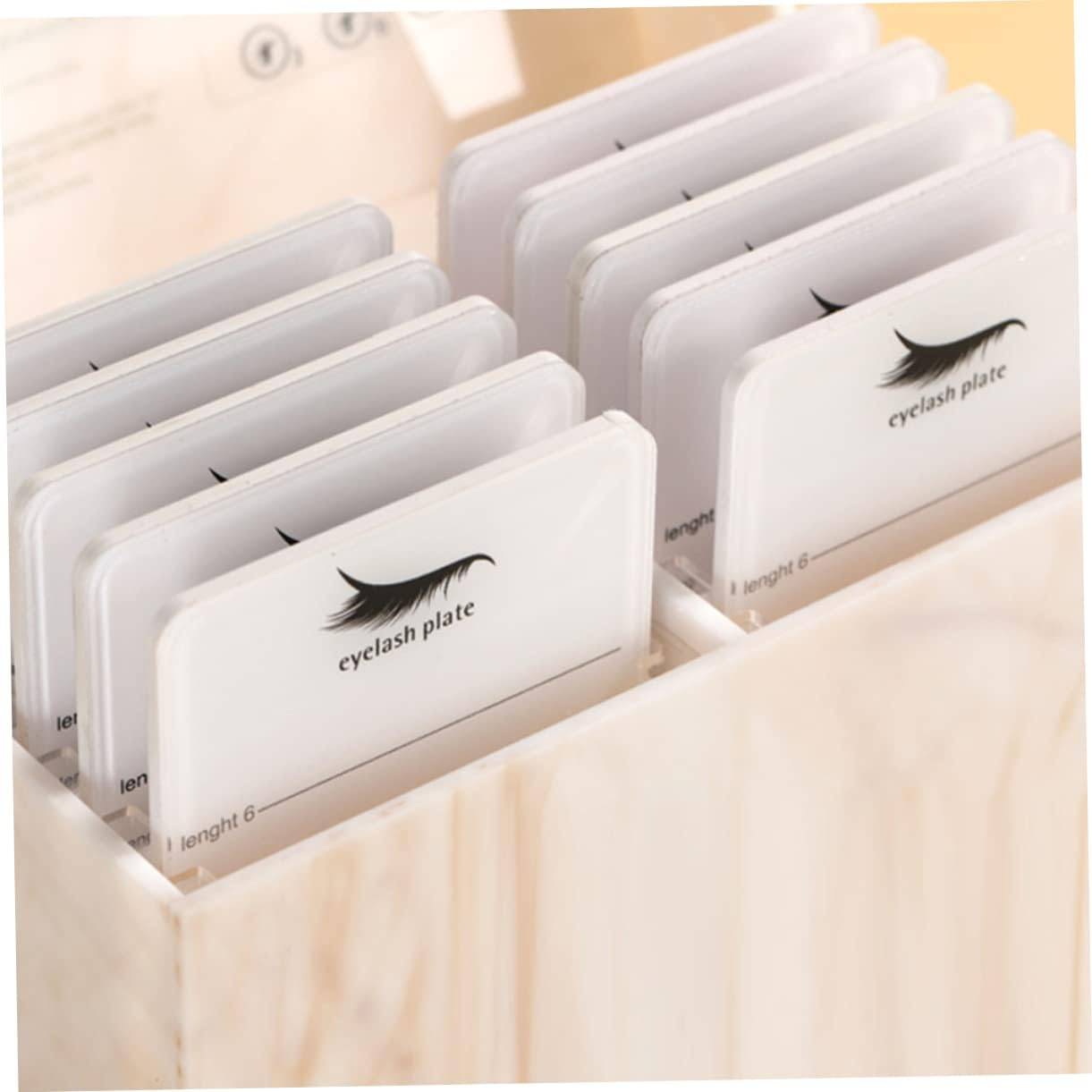 KALLORY 9Pcs Acrylic Lash Tray Lash Holder Tray Eyelash Storage Board for Extensions Extension Tool image number 2