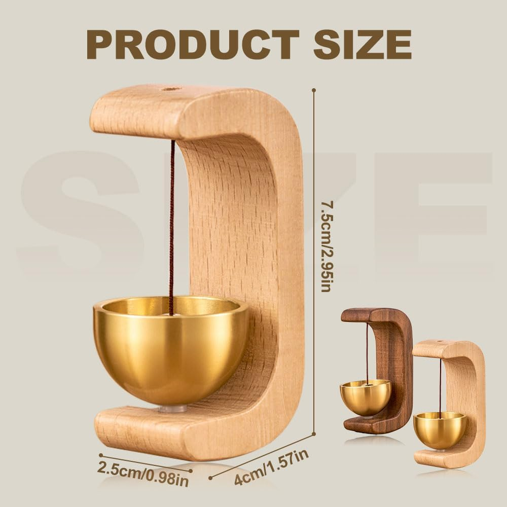 Magnetic Door Chime, 2024 New Shopkeepers Door Chime for Door Opening, Doorbell Wind Chime for Business When Entering, Door Bells for Home Porch Restaurant Housewarming Gift (Beech-2 Pcs) image number 1