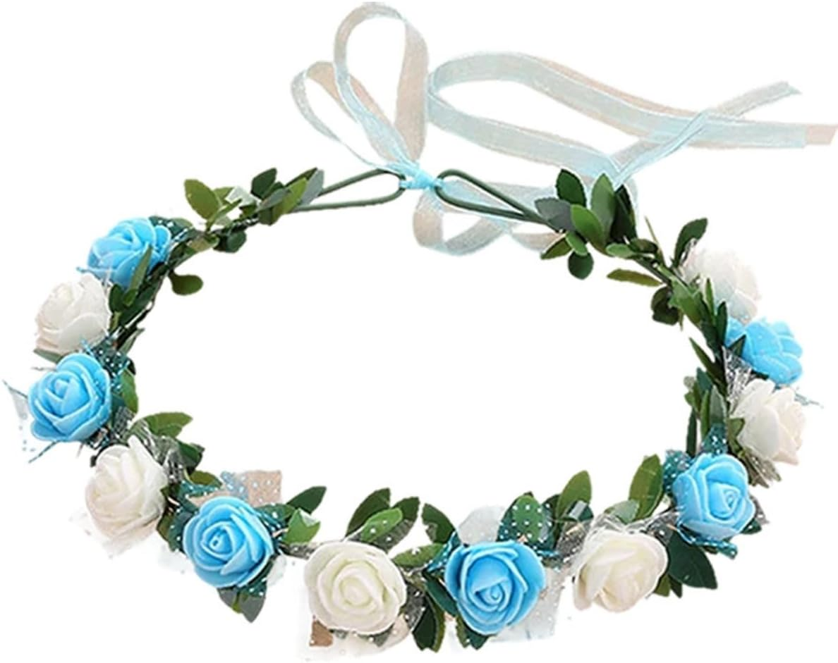 Costume Bay Flower Hairband with Elegant Rose Design for Weddings, Parties, Festivals, and Everyday Wear (Rose Flower, ONE)